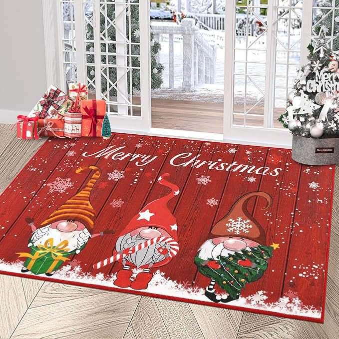 Festive Holiday Area Rug Bowlift