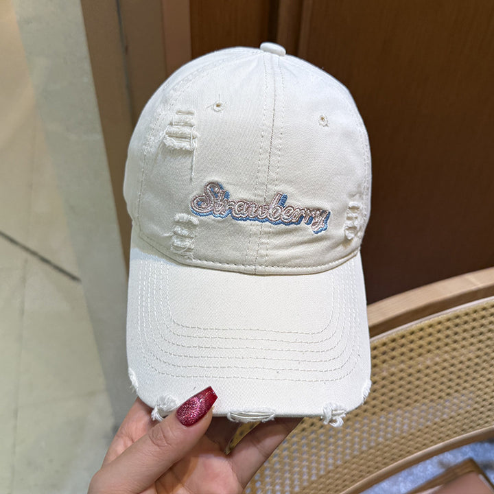 Women's Distressed Cotton Cap Bowlift