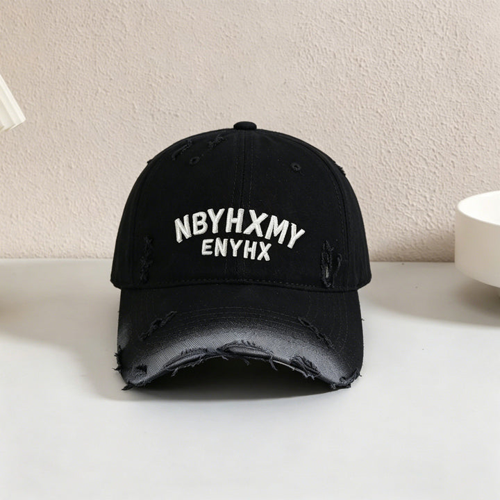 Men's Casual Distressed Textured Baseball Cap Bowlift