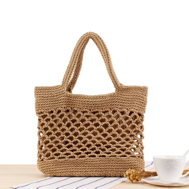 Macrame Beach Bag with Innovative Mesh Design Bowlift