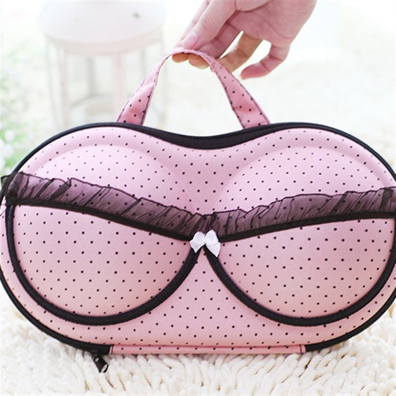 Stylish Dot Patterned Makeup Organizer Bowlift