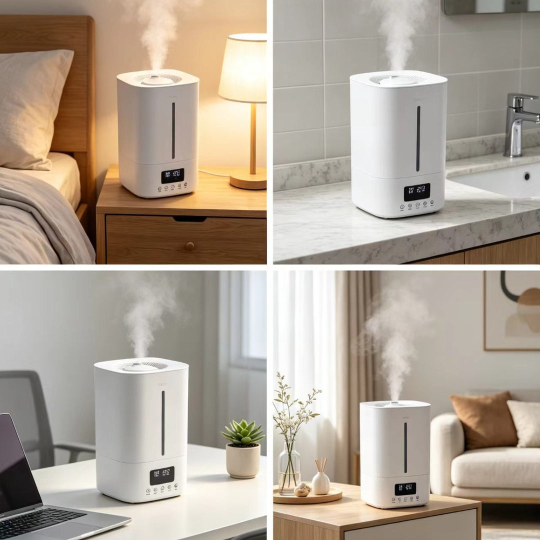 Five liter cool mist ultrasonic humidifier with LED display, programmable timer and ultra-quiet operation Bowlift