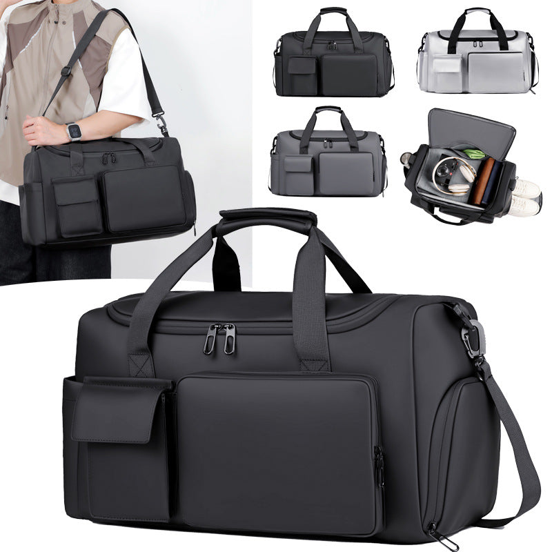 Men's Multifunctional Sports Travel Bag with Innovative Compartment Structure Bowlift