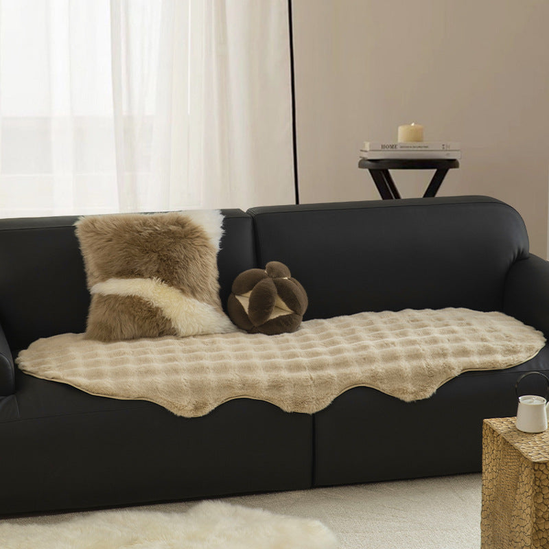 Cozy microfiber rug runner in cloud shape with non-slip underside