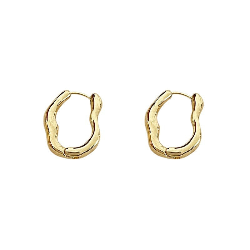 Wavy hoop earrings Bowlift