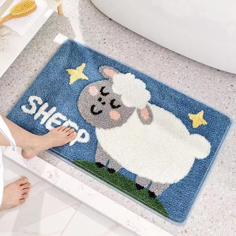 Playful Penguin-Themed Bath Mat Bowlift