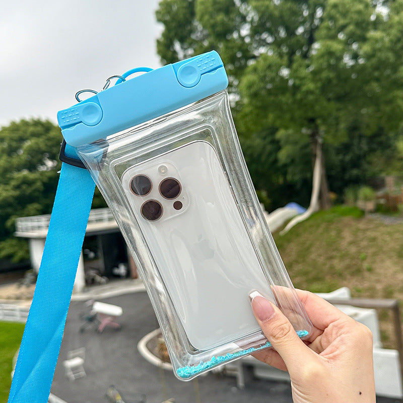 Waterproof phone pouch with adjustable lanyard and transparent touch-sensitive sleeve Bowlift