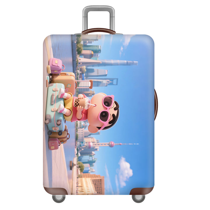 Unisex hard-shell suitcase with cheerful dinosaur motif Bowlift