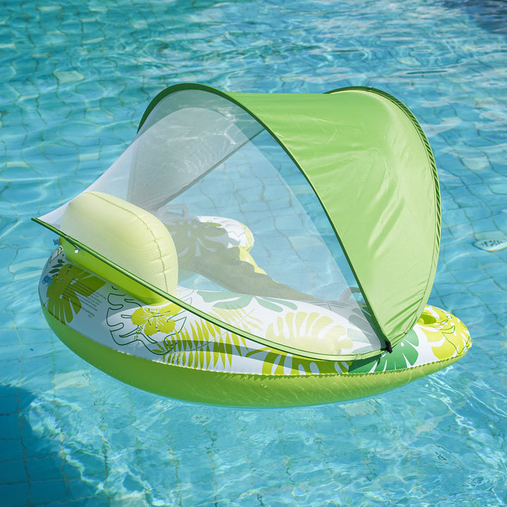 Women's Inflatable Comfort Pool Lounger with View Window Bowlift