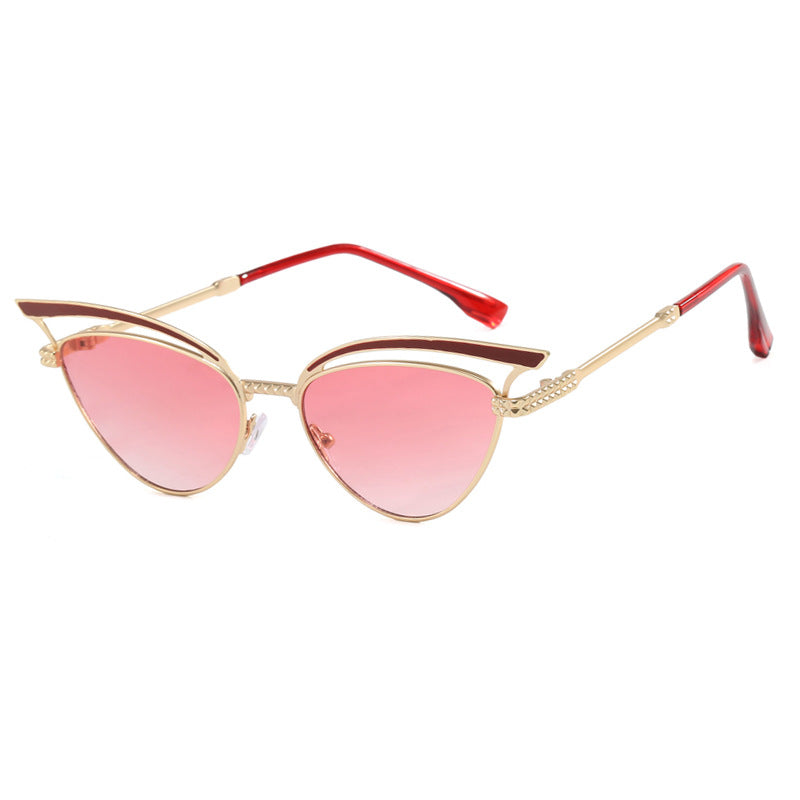 Women's Cat-Eye Glasses with Filigree Design Element Bowlift