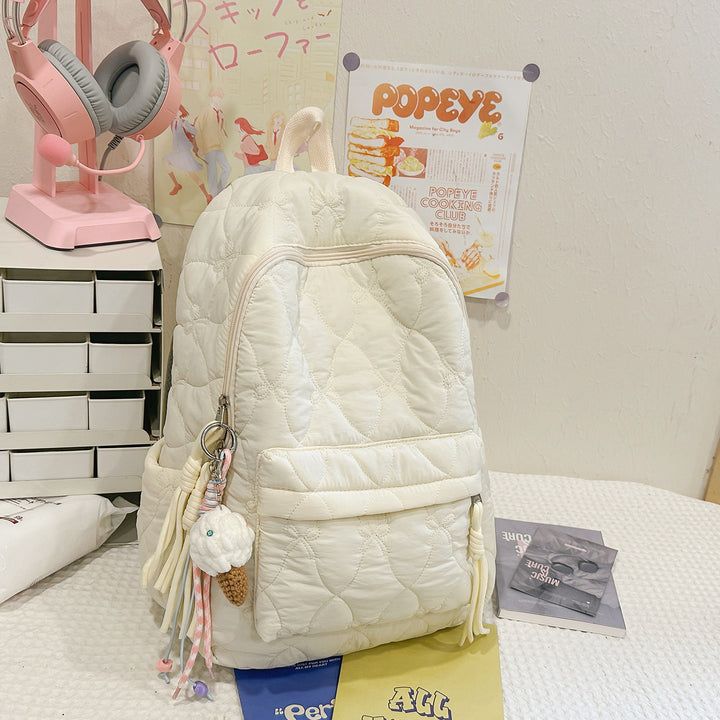 Quilted Casual Backpack Bowlift