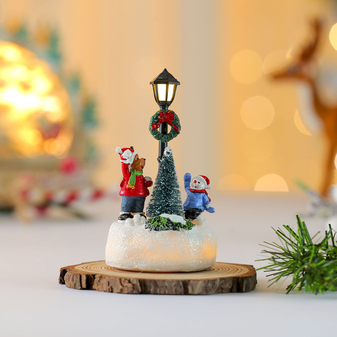 LED Light-Up Snowman Figurine Bowlift