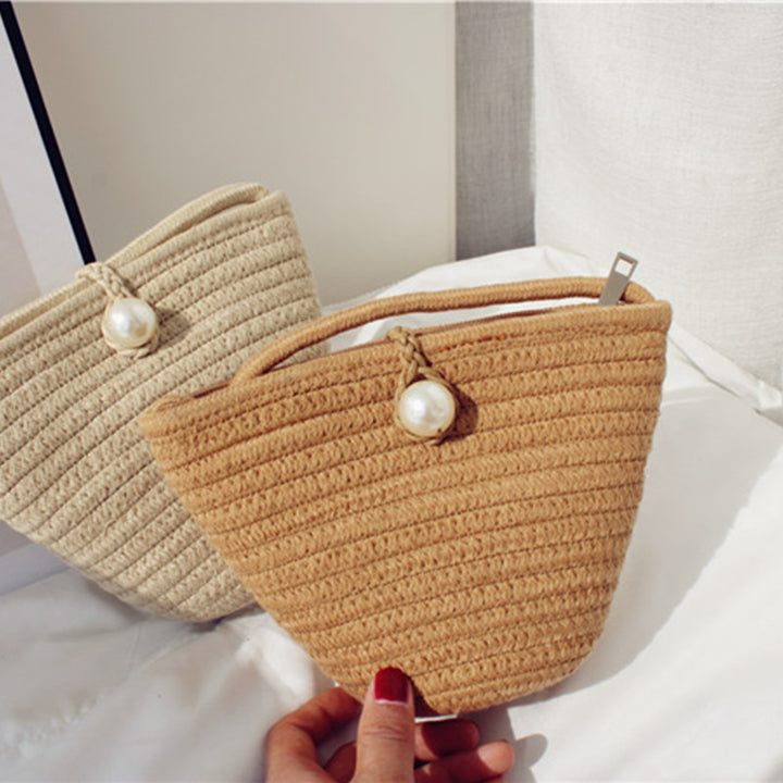 Handmade Macrame Bag with Bead Accent Bowlift