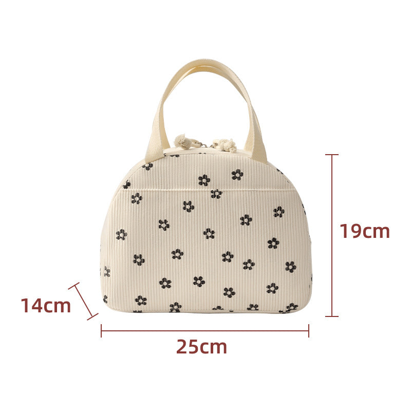 Insulated Heart Print Lunch Tote Bowlift