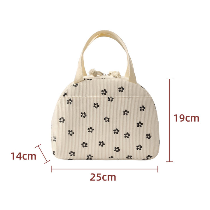 Insulated Heart Print Lunch Tote Bowlift