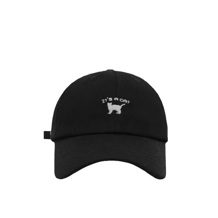 Women's Playful Cat-Embroidered Baseball Cap Bowlift