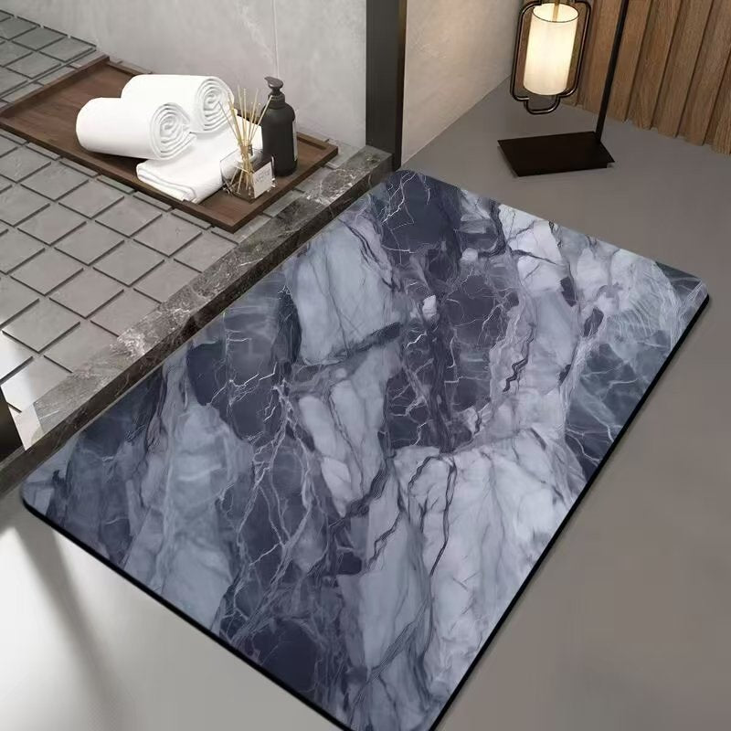 Luxurious Marble Design Bath Mat Bowlift
