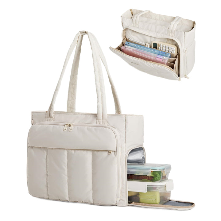 Insulated lunch bag with practical compartment system Bowlift