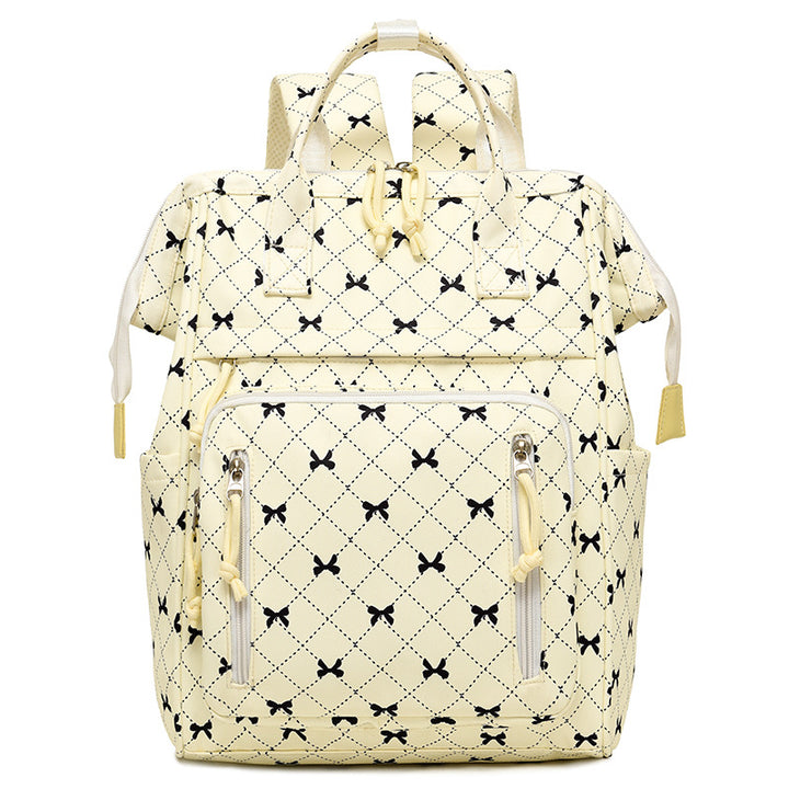 Stylish Bow-Printed Backpack Bowlift