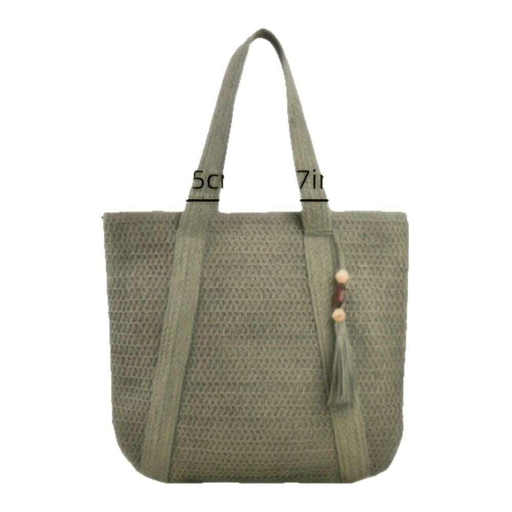 Spacious shopping bag with textured fabric pattern Bowlift