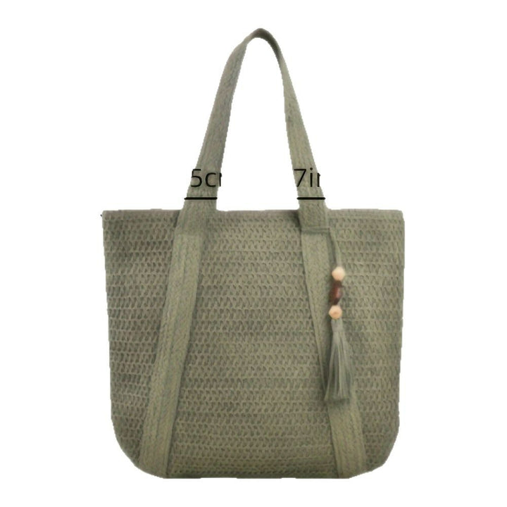 Spacious shopping bag with textured fabric pattern Bowlift