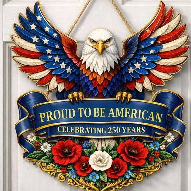 Unisex nan patriotic anniversary commemorative circular resin wall plaque with high-relief eagle Liberty Bell and Statue of Liberty personalization Bowlift