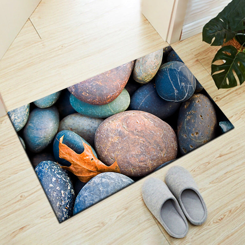 Stone-Inspired Decorative Floor Mat Bowlift