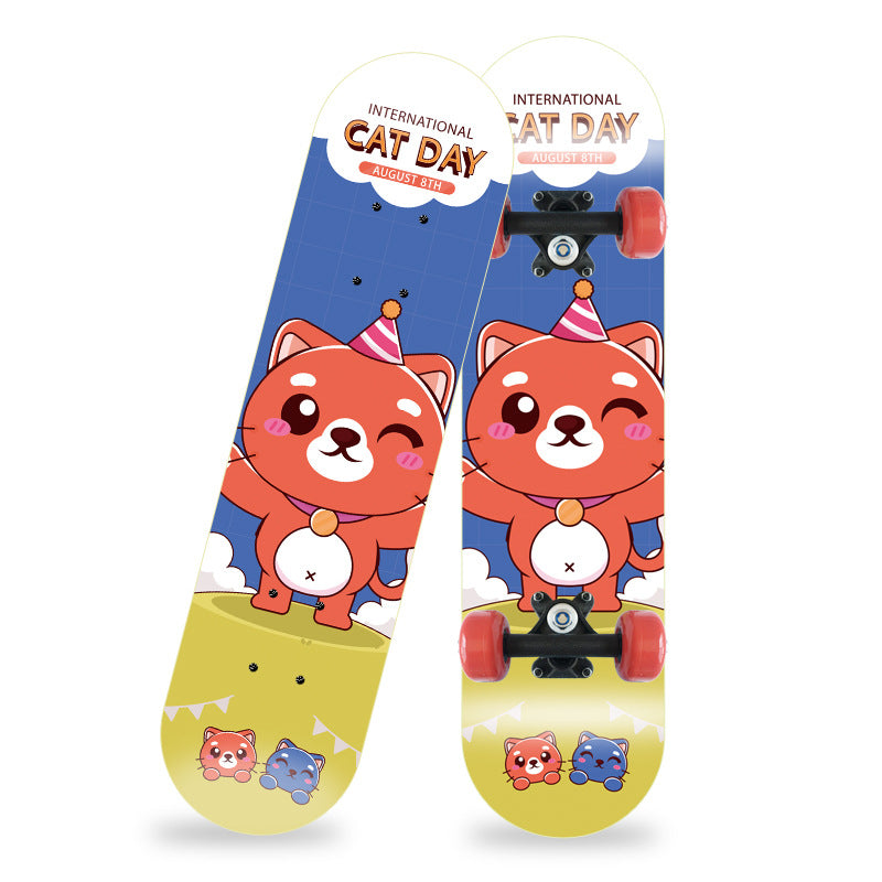 Cartoon-Inspired Mini Skateboard Bowlift