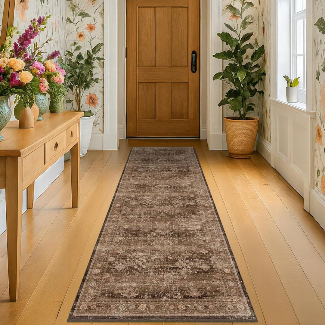 Vintage Floral Runner Carpet Bowlift