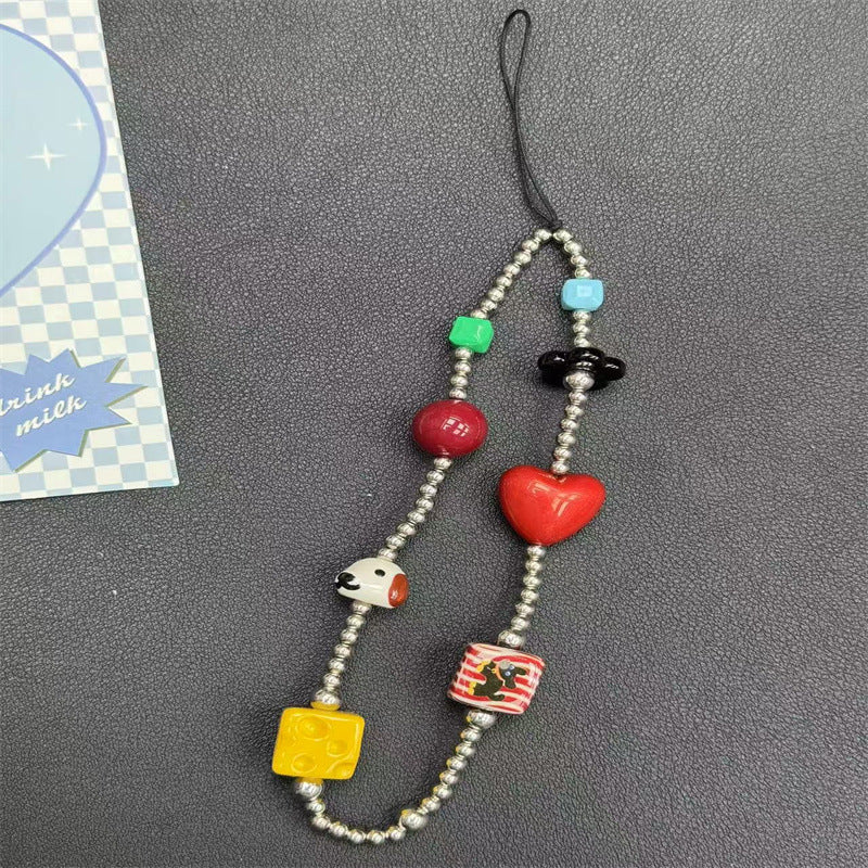 Artistic Charm Bead Eyewear Holder Bowlift