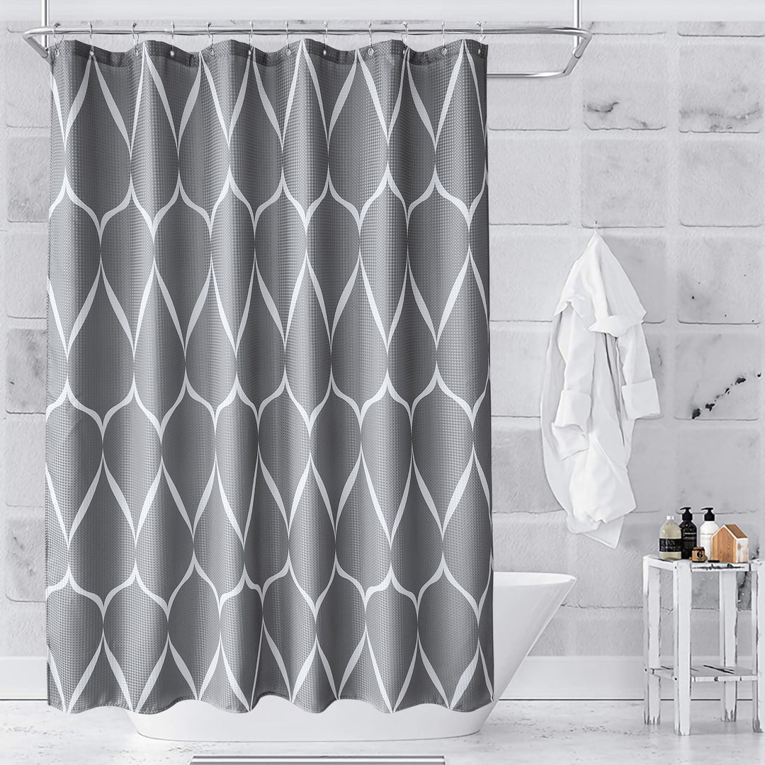 Geometric Pattern Shower Curtain Bowlift