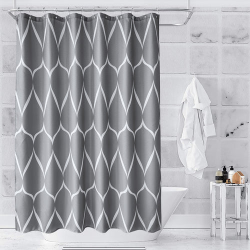 Geometric Pattern Shower Curtain Bowlift