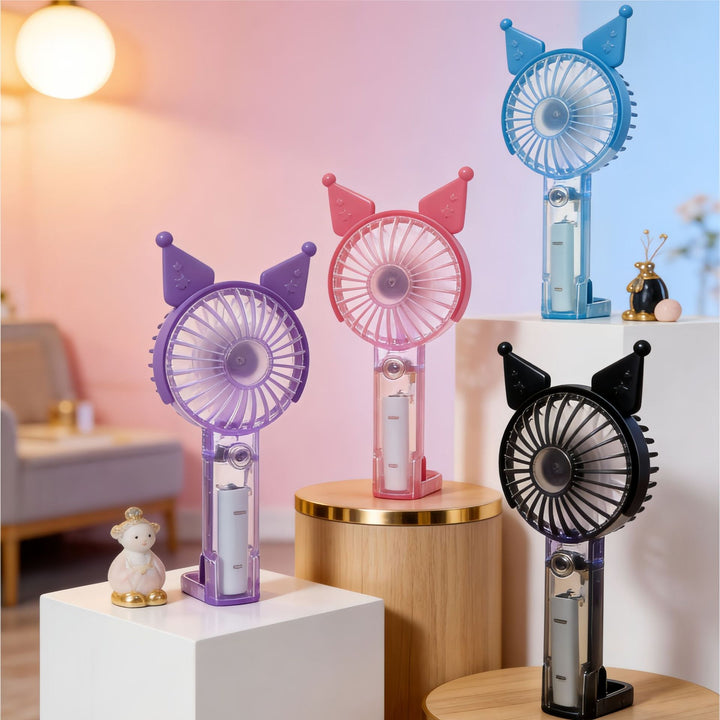 Portable hand-held fan with animal design and USB charging function Bowlift