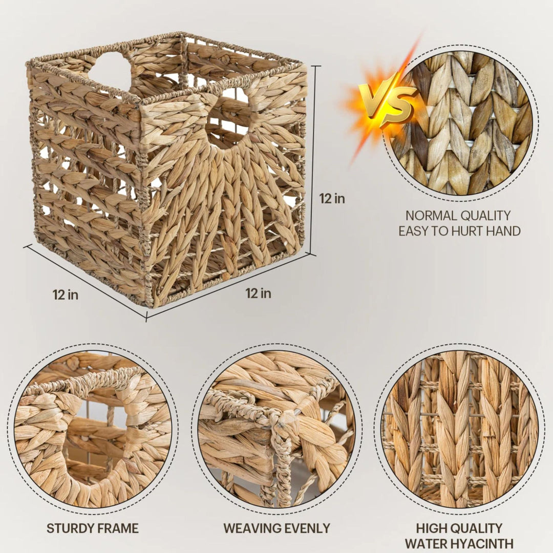 Premium Water Hyacinth Storage Basket Bowlift