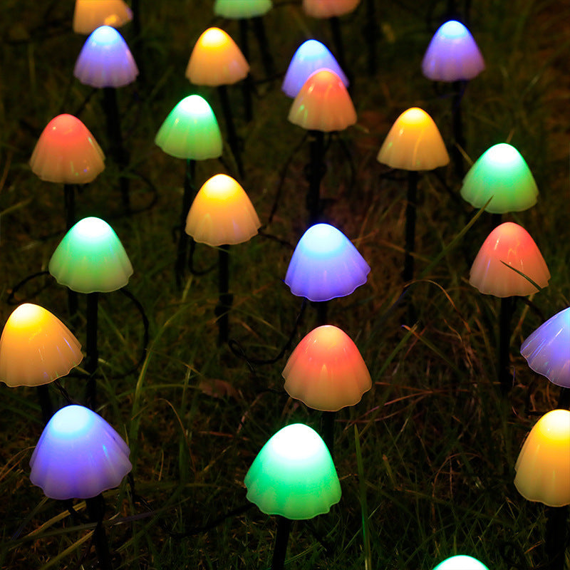 Crescent Moon Solar Garden Stake Lights Bowlift