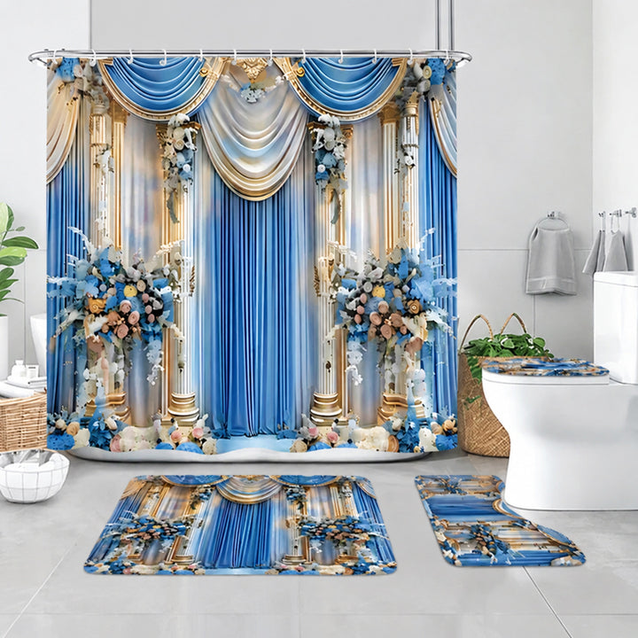 Artistic Floral Bathroom Decor Set Bowlift