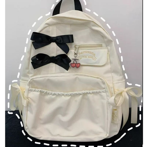 Cute Bow-Detail Backpack Bowlift