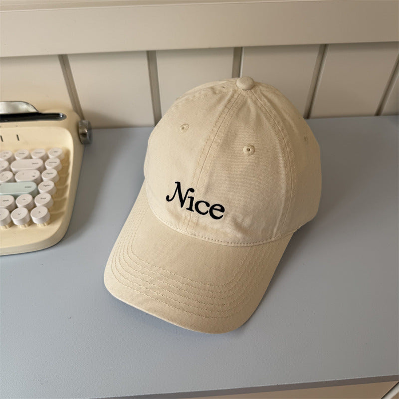 Women's Embroidered Cotton Baseball Cap Bowlift