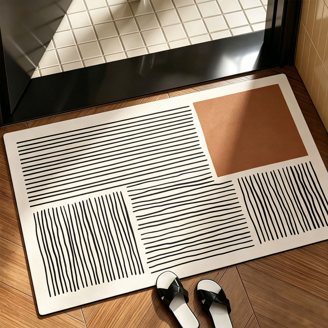 Geometric Patterned Bath Mat Bowlift