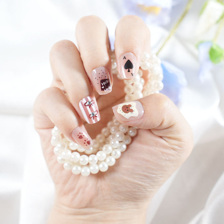 Playful Themed Press-On Nail Set Bowlift