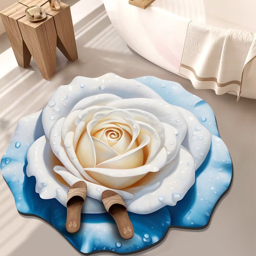 Cheerful Floral Decorative Area Rug Bowlift