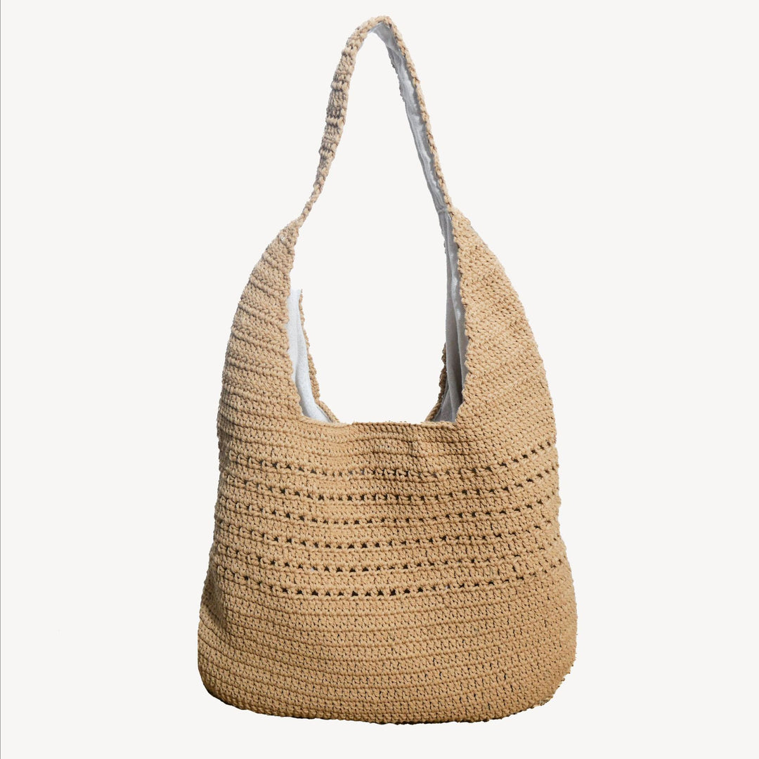Handmade macrame shoulder bag with ergonomic shoulder strap Bowlift