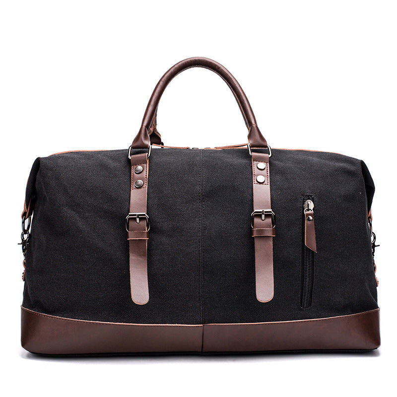 Spacious Travel Bag Made of Sturdy Canvas and Leather Bowlift