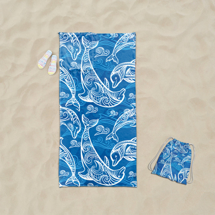 practical beach towel with integrated tote bag design Bowlift