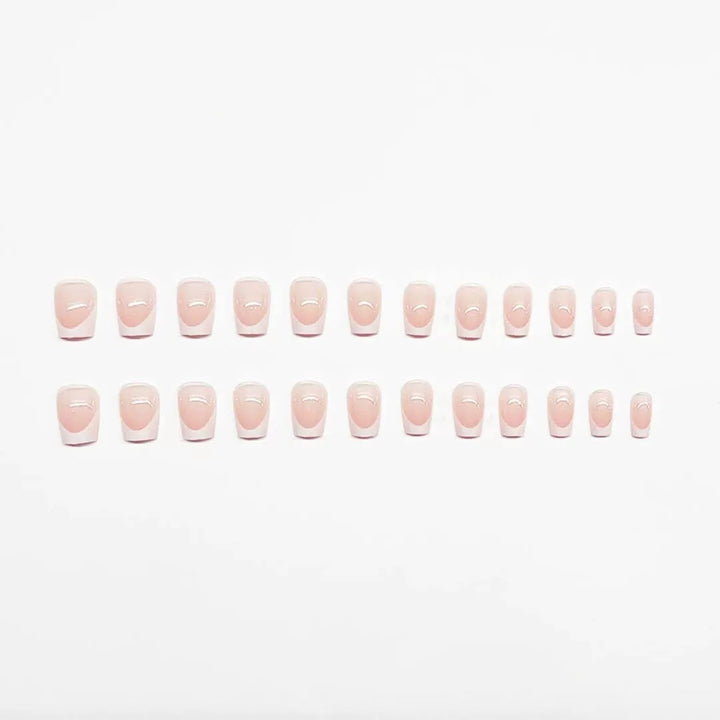 Premium French Tip Nail Set Bowlift