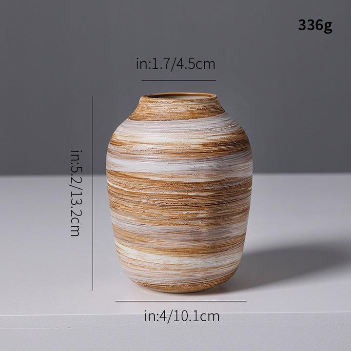 Artistic Spiral Design Ceramic Vase Bowlift