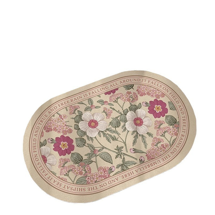 Floral Embroidered Bath Mat Bowlift