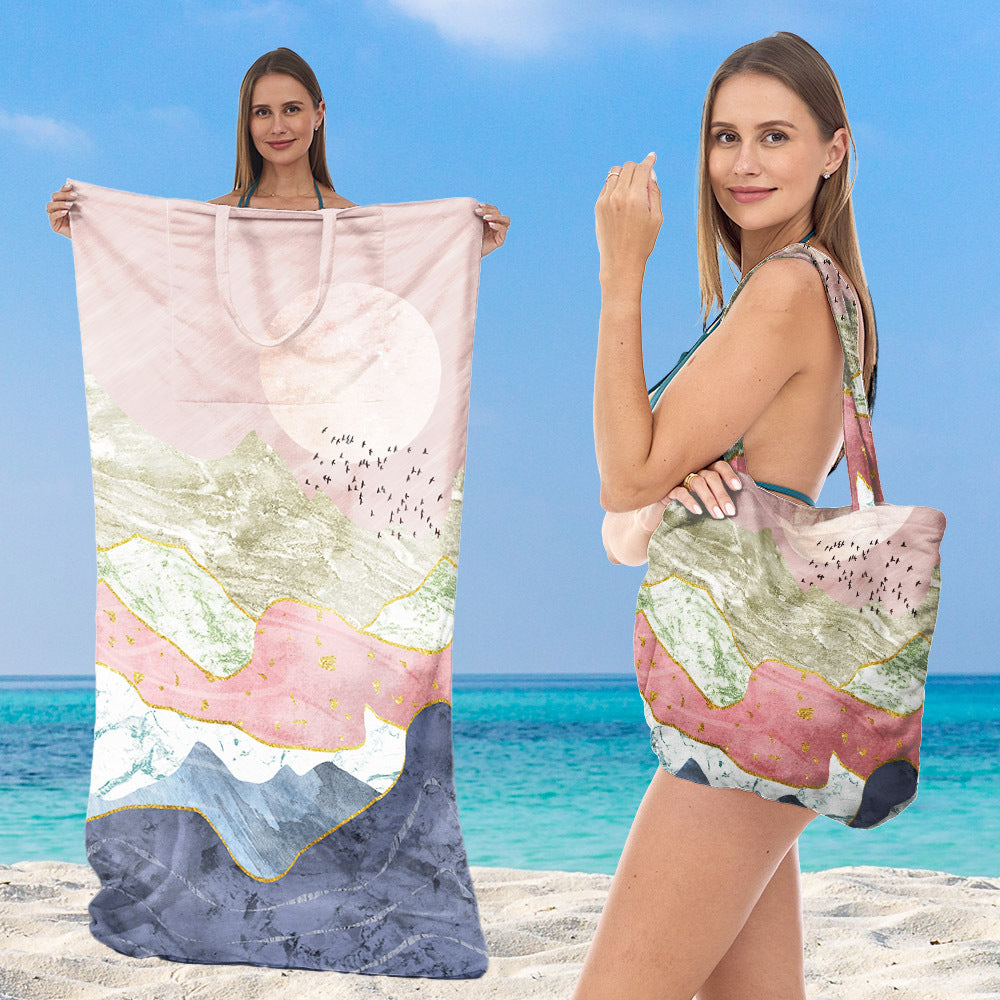 Beach towel with creative sea turtle pattern Bowlift