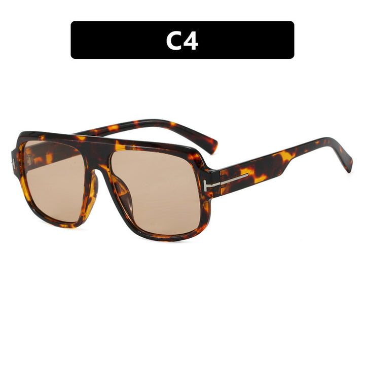 Women’s fashionable square sunglasses with trendy tortoiseshell pattern Bowlift