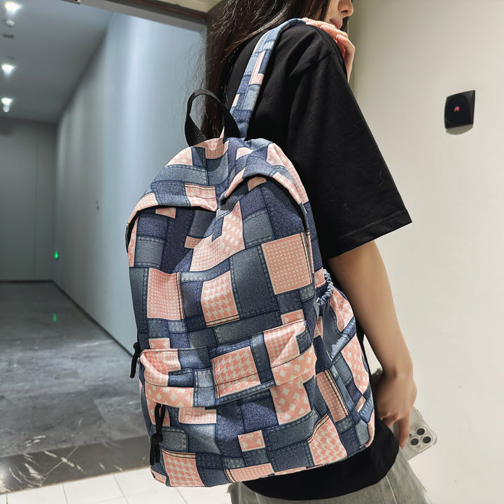 Backpack in Creative Patchwork Design Bowlift